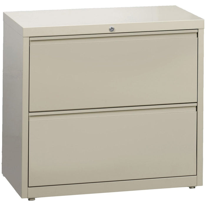 Lorell Fortress Series Lateral File - 36" (91.44 cm) Width x 18.62" (47.29 cm) Depth x 28.13" (71.44 cm) Height - 2 x Drawer(s) for File - Legal, Letter, A4 - Lateral - Rust Proof, Leveling Glide, Interlocking, Ball-bearing Suspension, Label Holder - Putt