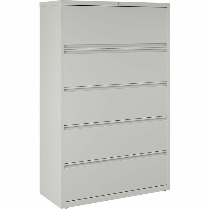 Lorell Fortress Series Lateral File w/Roll-out Posting Shelf - 42" (106.68 cm) Width x 18.63" (47.31 cm) Depth x 67.69" (171.92 cm) Height - 5 x Drawer(s) for File - Legal, Letter, A4 - Lateral - Rust Proof, Leveling Glide, Interlocking, Ball-bearing Susp