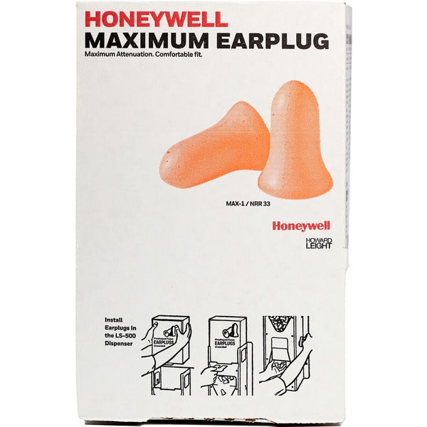 Honeywell Foam Ear Plugs Uncorded - Polyurethane Foam - Orange - Soil Resistant, Contoured, Uncorded, Comfortable - 200 / Box