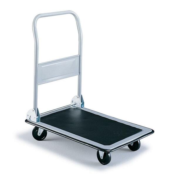 Safco Tuff Truck Large Platform Truck - 500 lb (226.80 kg) Load Capacity - 4 Casters - 4" (101.60 mm) Caster Size - Steel - 24" (609.60 mm) Width x 36" (914.40 mm) Depth x 34" (863.60 mm) Height - Steel Frame - Gray, Black - 1 Each