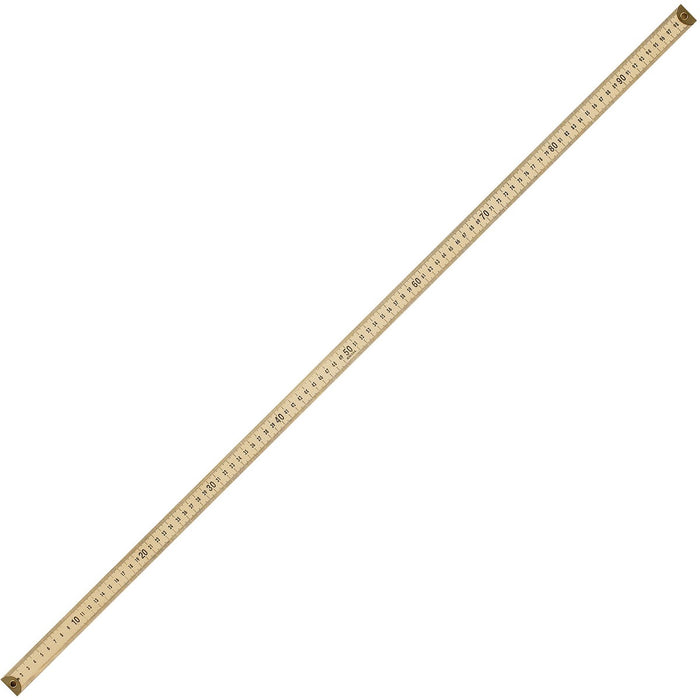 Acme United Wooden Metre Stick with Metal Ends - 1/8, 1/2 Graduations - Metric, Imperial Measuring System - Wood - 1 Each