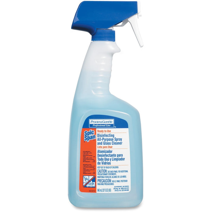P&G Spic & Span 3-N-1 Spray - For Hard Surface, Floor, Glass - 946.35 mL - Recommended For: Grease Remover - Streak-free, Disinfectant - 1 Each