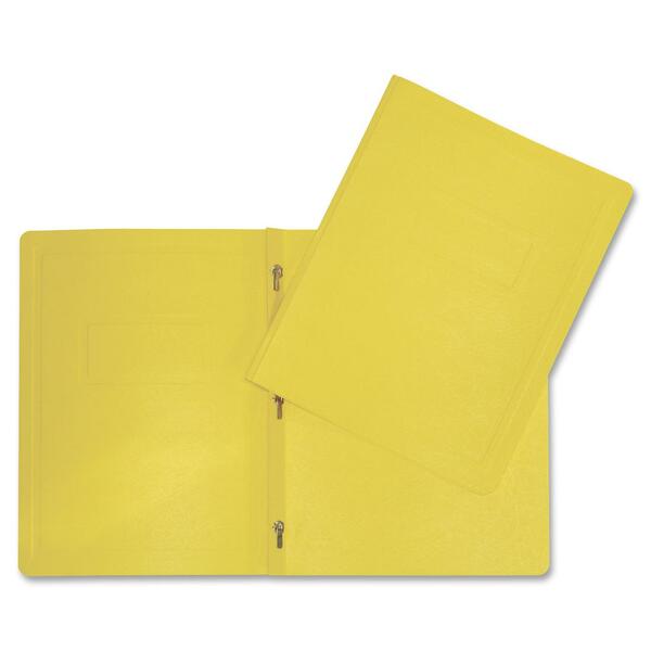 Hilroy Letter Recycled Report Cover - 8 1/2" (215.90 mm) x 11" (279.40 mm) - 3 Fastener - Yellow - Durable - 1 Each