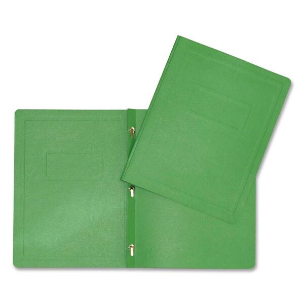 Hilroy Letter Recycled Report Cover - 8 1/2" (215.90 mm) x 11" (279.40 mm) - 3 Fastener - Leatherine - Green - Flat, Durable - 1 Each