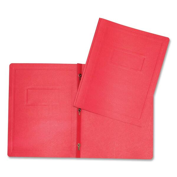Hilroy Letter Recycled Report Cover - 8 1/2" (215.90 mm) x 11" (279.40 mm) - 3 Fastener - Leatherine - Red - Flat, Durable - 1 Each