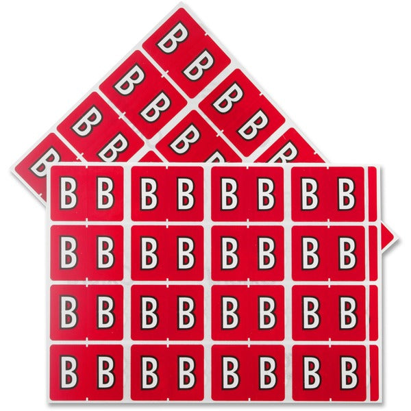 Pendaflex A-Z End End Tab Filing Labels - Alphabet - 1 1/4" (31.75 mm) Width x 15/16" (23.81 mm) Length - Rectangle - Red - 240 / Pack