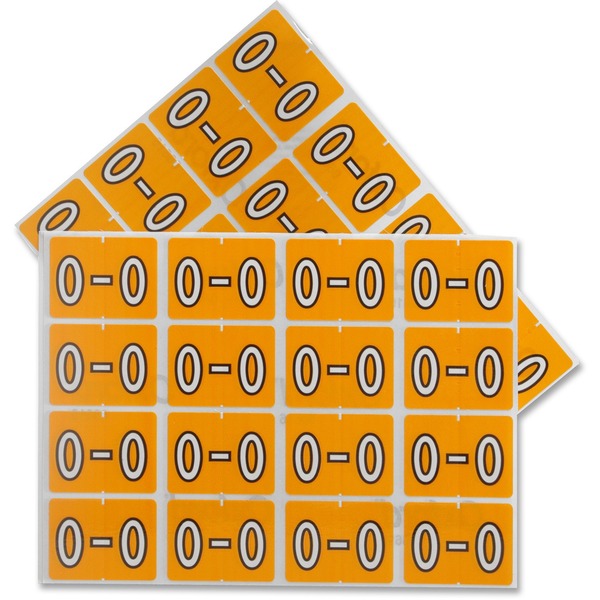 Pendaflex A-Z End End Tab Filing Labels - Alphabet - 1 1/4" (31.75 mm) Width x 15/16" (23.81 mm) Length - Rectangle - Light Orange - 240 / Pack