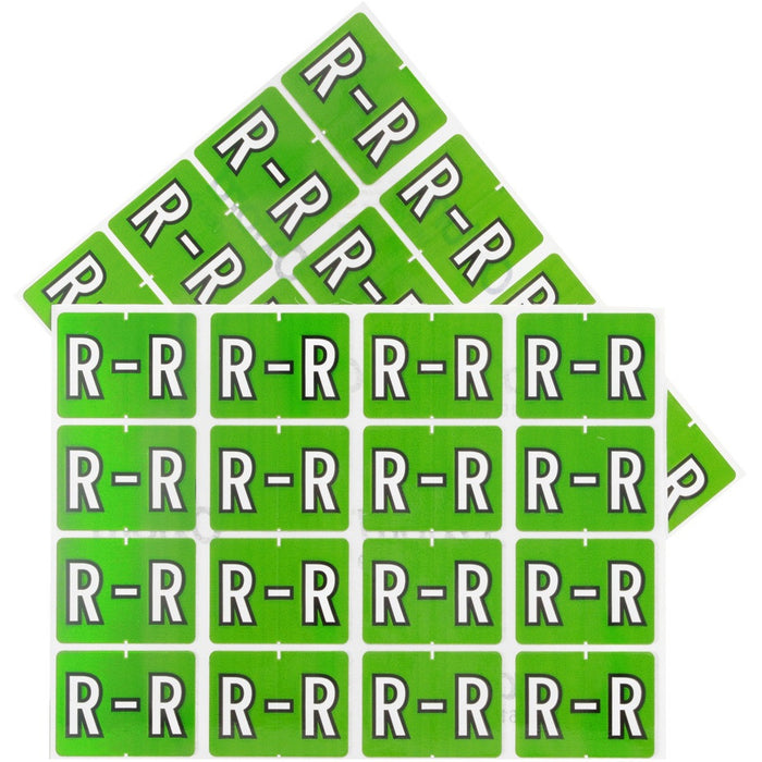 Pendaflex A-Z End End Tab Filing Labels - Alphabet - 1 1/4" (31.75 mm) Width x 15/16" (23.81 mm) Length - Rectangle - Light Green - 240 / Pack