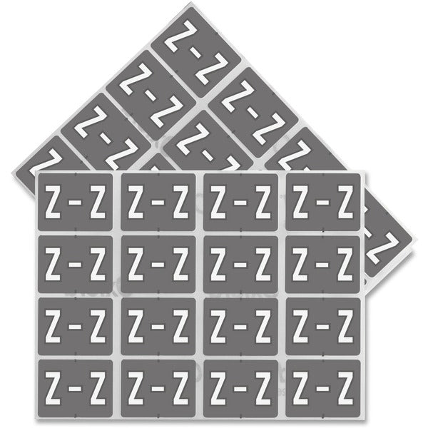 Pendaflex A-Z End End Tab Filing Labels - Alphabet - 1 1/4" (31.75 mm) Width x 15/16" (23.81 mm) Length - Rectangle - Gray, White - 240 / Pack