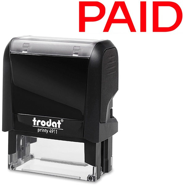 Trodat Self Inking Stamp - Custom Message Stamp - PAID - Red - 1 Each