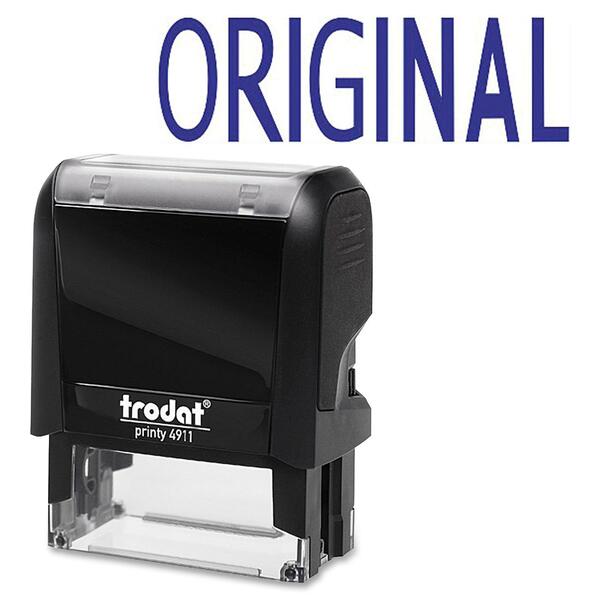 Trodat Self Inking Stamp - Message Stamp - "ORIGINAL" - Blue - 1 Each