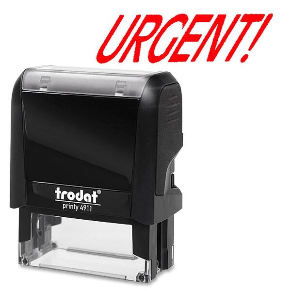 Trodat Self Inking Stamp - Message Stamp - URGENT - Red - 1 Each