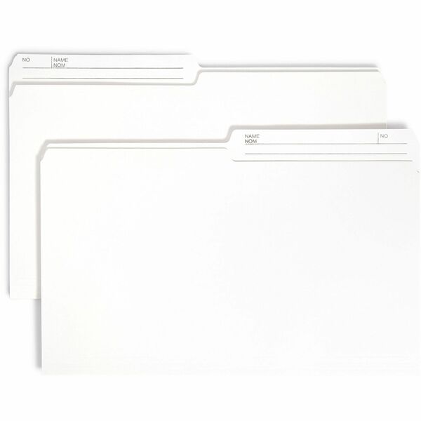 Smead 1/2 Tab Cut Legal Recycled Top Tab File Folder - 9 1/2" (241.30 mm) x 14 5/8" (371.48 mm) - 3/4" (19.05 mm) Expansion - 1 Plys - Ivory - 10% Recycled - 100 / Box