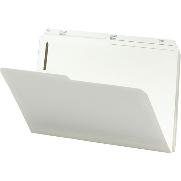 Smead 1/2 Tab Cut Legal Recycled Fastener Folder - 9 1/2" (241.30 mm) x 14 5/8" (371.48 mm) - 3/4" (19.05 mm) Expansion - 1 x 2K Fastener(s) - Assorted Tab Position - Ivory - 10% Recycled - 1 Pack