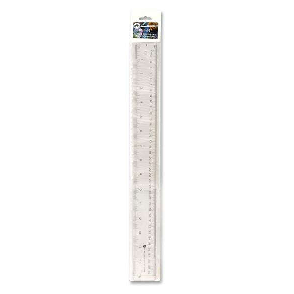 Acme United Office Desk Acrylic Ruler - 16" Length - Metric, Imperial Measuring System - Acrylic - 1 Each