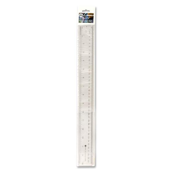 Acme United Office Desk Acrylic Ruler - 40.64 cm Length - Metric, Imperial Measuring System - Acrylic - 1 Each