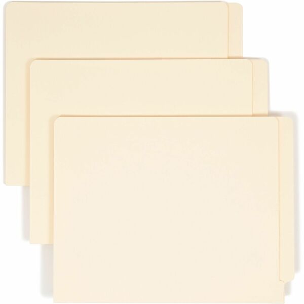 Smead Shelf-Master Straight Tab Cut Letter Recycled End Tab File Folder - 8 1/2" (215.90 mm) x 11" (279.40 mm) - 3/4" (19.05 mm) Expansion - 2 Plys - 100 / Box