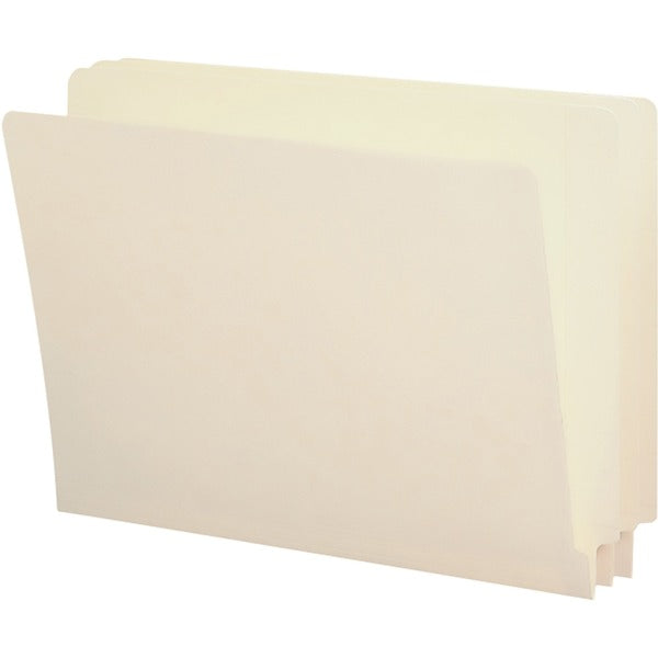 Smead Shelf-Master Straight Tab Cut Letter Recycled End Tab File Folder - 8 1/2" (215.90 mm) x 11" (279.40 mm) - 3/4" (19.05 mm) Expansion - 100 / Box