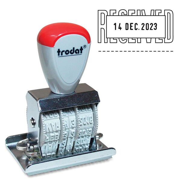 Trodat Manual Received Text Dater - Message/Date Stamp - RECEIVED - 1 Each