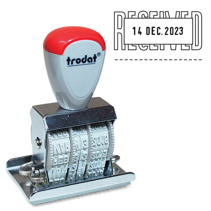 Trodat Manual Received Text Dater - Message/Date Stamp - RECEIVED - 1 Each
