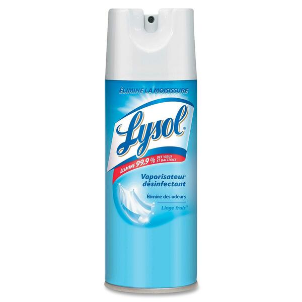 Lysol Disinfectant Spray - For Hard Surface, Restroom, Food Service Area - 11.8 fl oz (0.4 quart) - Crisp Linen Scent - 1 Each - Disinfectant, Kill Germs, Pleasant Scent, CFC-free