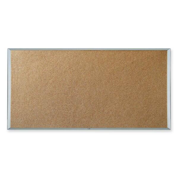 Quartet Wesco Economy Cork Board - 96" (2438.40 mm) Board Height x 48" (1219.20 mm) Board Width - Cork Surface - Aluminum Frame - 1 Each