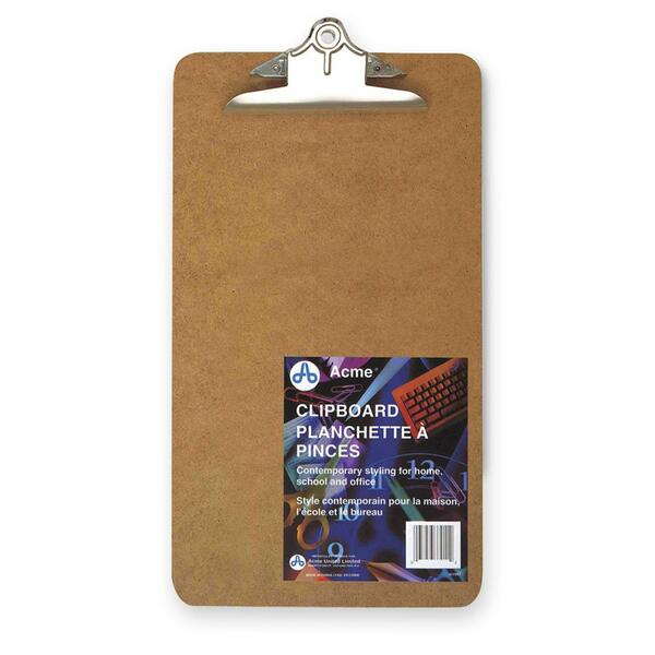 Westcott KleenEarth Masonite Legal Size Clipboard - 8 1/2" (215.90 mm) x 14" (355.60 mm) Sheet Size - Hardboard, Masonite - Brown - 1 Each