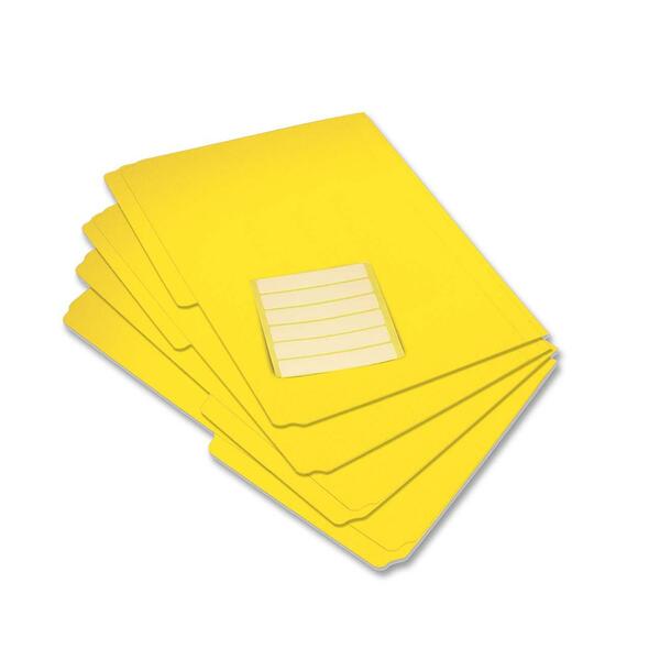 VLB 1/2 Tab Cut Letter Top Tab File Folder - Polypropylene - Yellow - 12 / Pack