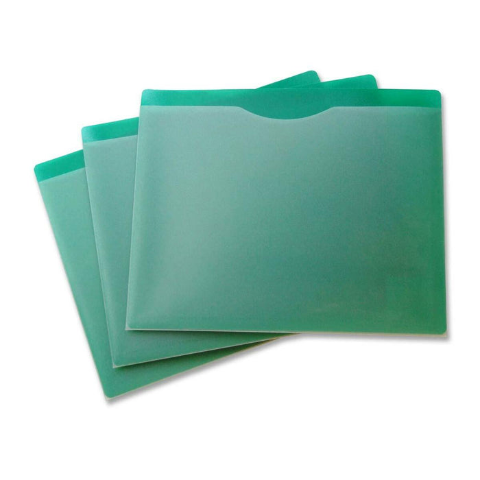 VLB Letter No File Jacket - 12" (304.80 mm) x 9 5/8" (244.48 mm) - Capacity1" (25.40 mm) Expansion - Poly - Clear, Opaque - 5 / Pack