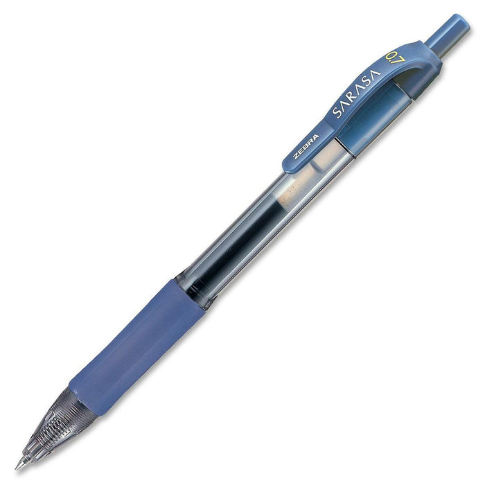 Zebra Pen Sarasa Gel Retractable Pens - Refillable - Retractable - Cobalt Ink - Pigment-based - Translucent Barrel - 1 Each