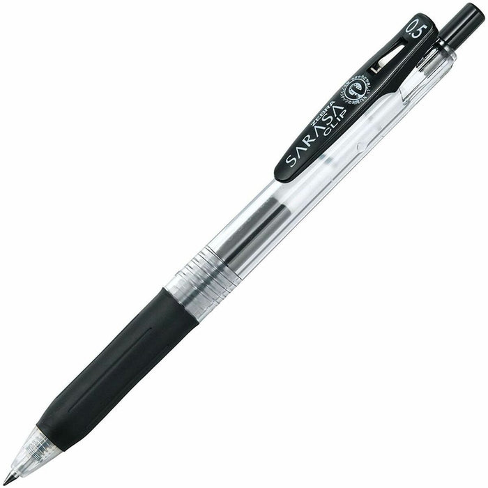 Zebra SARASA Clip Retractable Gel Pen - Black Ink - Pigment-based - 1 Each