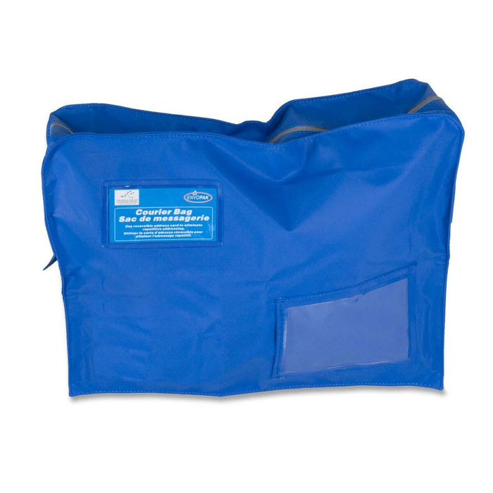 Ro-el Tamper-Evident Gusset Style Courier Bag - 14" (355.60 mm) Length x 18" (457.20 mm) Width x 4" (101.60 mm) Depth - Royal Blue - Polyester - Document - No - 1 Each