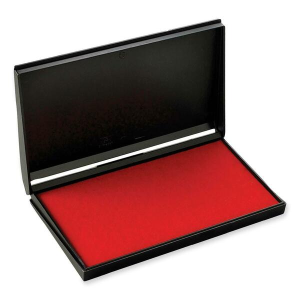 Trodat Re-Inkable Stamp Pad - 6.38" (161.93 mm) Width x 3.56" (90.49 mm) Depth - Red Ink - 1 Each
