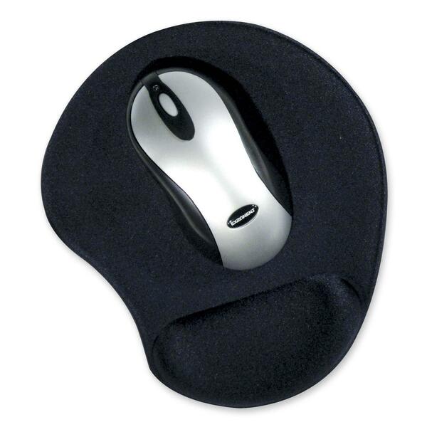 Exponent Microport Mouse Pad With Gel Wrist - 74.80" (1900 mm) x 90.55" (2300 mm) x 9.84" (250 mm) Dimension - Black - 1