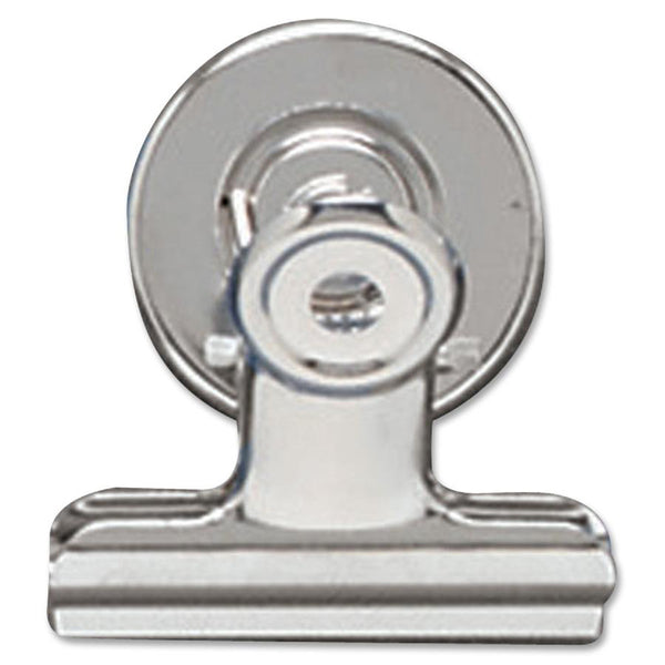 ACCO Magnetic Bulldog Clip - 1.50" (38.10 mm) Width - 24 / Box - Silver - Metal