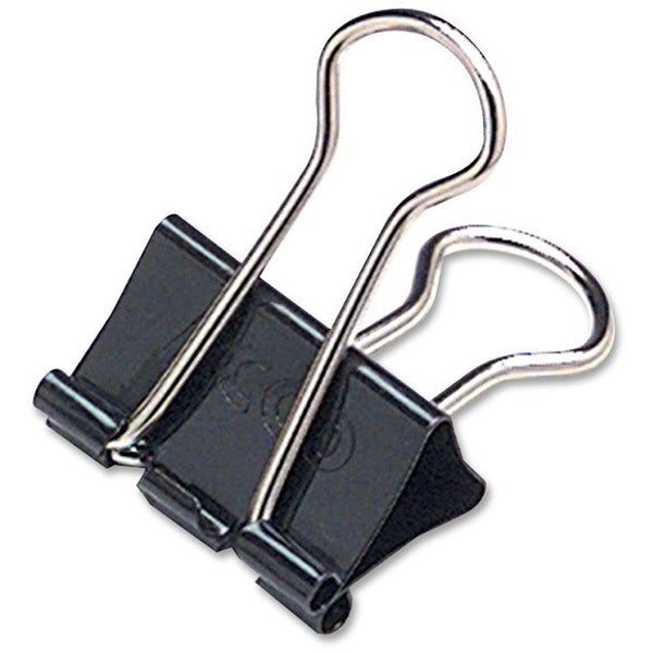 ACCO Small Foldback Binder Clips 1" wide (3/8" capacity) - Small - 1" (25.40 mm) Width - 0.4" (9.52 mm) Size Capacity - Steel - 12 / Box