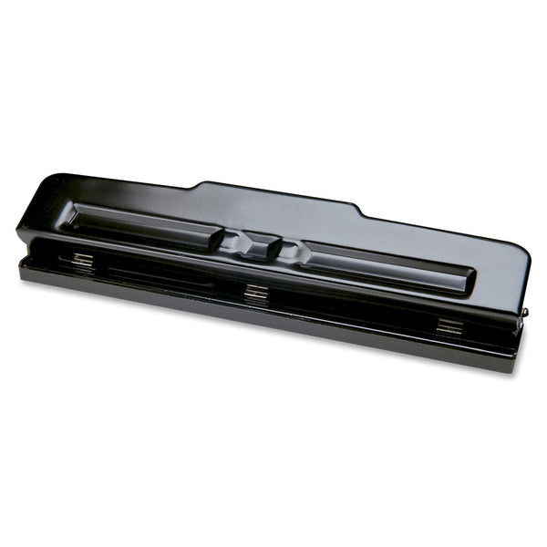 Swingline Adjustable Economy Hole Punch - 3 Punch Head(s) - 8 Sheet of 20lb Paper - 9/32" (7.11 mm) Punch Size - Metal - Black