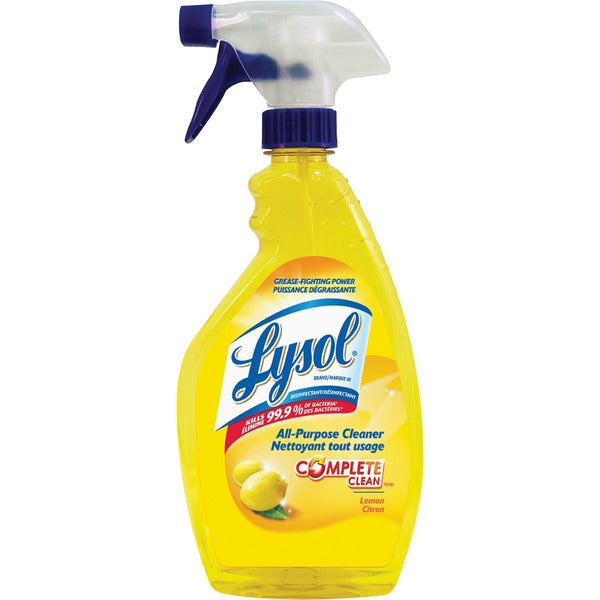 Lysol Disinfectant Cleaner - For Wall, Sink, Fiberglass, Stainless Steel, Plastic Surface, Countertop, Appliance - Spray - 650 mL - Lemon Scent - Kill Germs, Disinfectant - Lemon - 1 Each