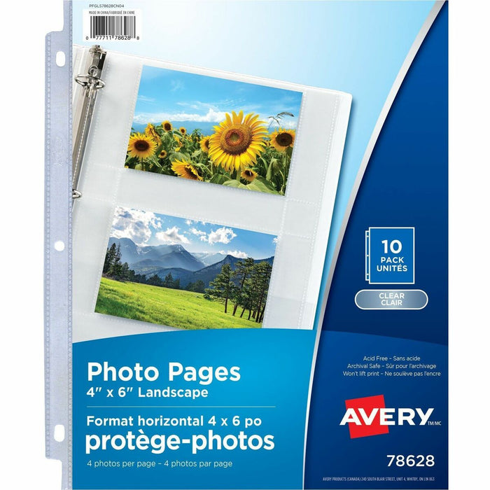 Avery&reg; Photo Page - 4" (101.60 mm) Width x 6" (152.40 mm) Length