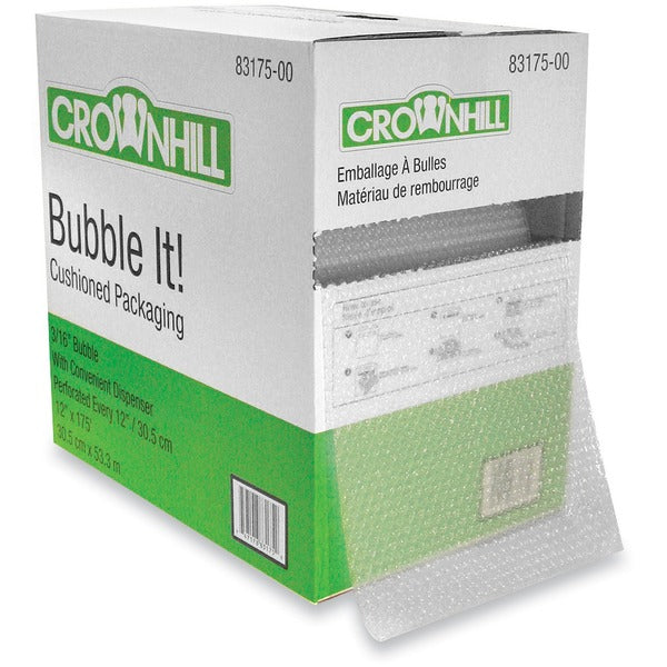 Crownhill Cushion Wrap - 12" (304.80 mm) Width x 175 ft (53340 mm) Length x 187.5 mil (4.8 mm) Thickness - Lightweight - Polyethylene - 1 Each