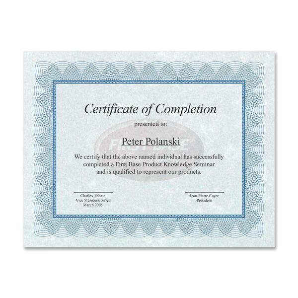 St. James&reg; Regent Certificates with Gold Seals - 24 lb (10886.22 g) Basis Weight - "Certificate of Appreciation" - 8.50" (215.90 mm) Width x 11" (279.40 mm) Length - Inkjet, Laser Compatible - Blue, Silver - 25 / Pack
