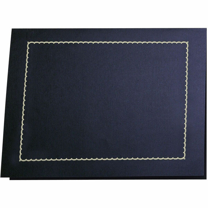 St. James&reg; Classic Linen Certificate Holders with Gold Foil, Navy Blue, Pack of 5, 83434