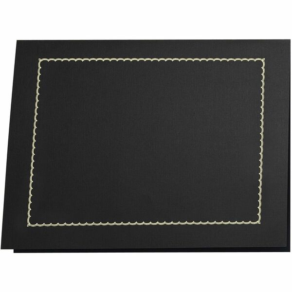 St. James&reg; Classic Linen Certificate Holders with Gold Foil, Black, Pack of 5, 83464