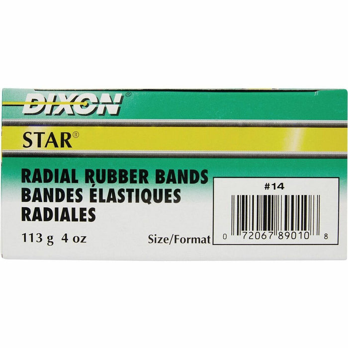 Dixon Star Radial Rubber Band - Size #14 - 1/16"x 2" , 1/4lb (114g) - 1/Box