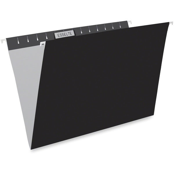 Pendaflex 1/5 Tab Cut Legal Recycled Hanging Folder - 8 1/2" (215.90 mm) x 14" (355.60 mm) - Black - Durable - 10% Recycled - 25 / Box