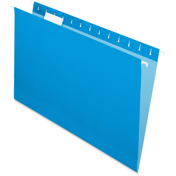 Pendaflex 1/5 Tab Cut Legal Recycled Hanging Folder - 8 1/2" (215.90 mm) x 14" (355.60 mm) - Blue - Durable - 10% Recycled - 25 / Box