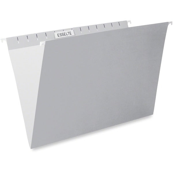 Pendaflex 1/5 Tab Cut Legal Recycled Hanging Folder - 8 1/2" (215.90 mm) x 14" (355.60 mm) - Gray - Durable - 10% Recycled - 25 / Box
