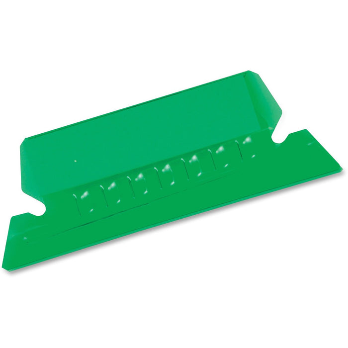 Pendaflex Hanging File Folder Tab - Blank Tab(s) - Bright Green Plastic Tab(s) - No - 25 / Pack