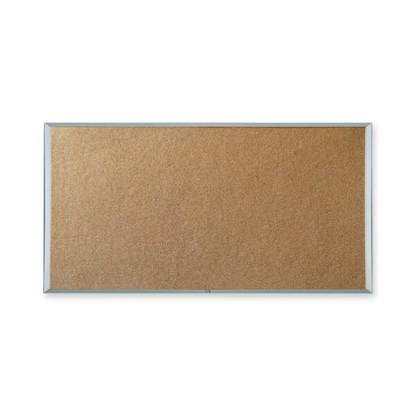 Quartet Webco Bulletin Board - 24" (609.60 mm) Height x 36" (914.40 mm) Width - Cork Surface - Aluminum Frame - 1 Each