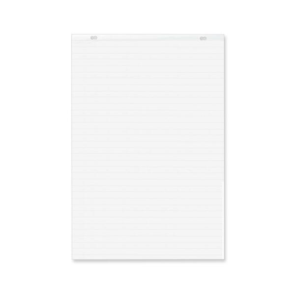 Quartet Lined Bond Flip Chart Easel Pad - 50 Sheets - 24" (609.60 mm) x 36" (914.40 mm) Sheet Size - Punched - Recycled - 1 Each